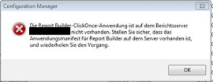 Report Builder ClickOnce fehlt